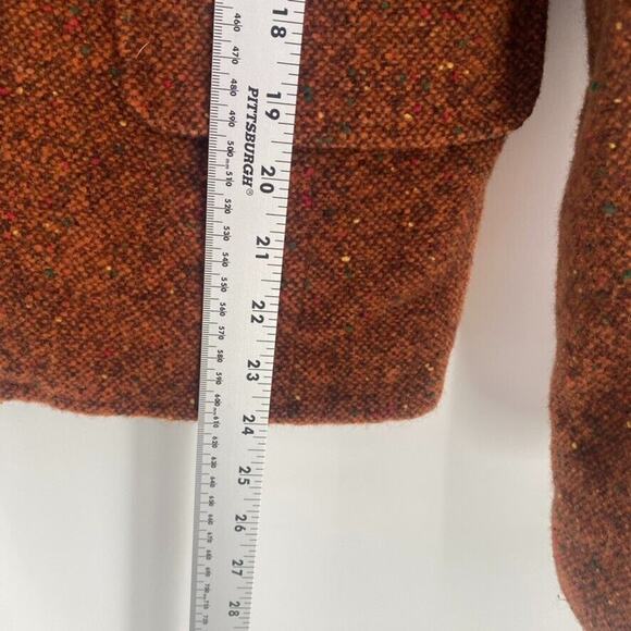 St. Johns Way Tweed Blazer Jacket Womens VTG 12/Modern 6 Rust Orange Wool Blend - Picture 4 of 12